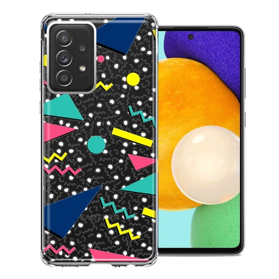 MUNDAZE for Samsung Galaxy A72 90's Swag Shapes Design Double Layer Phone Case Cover
