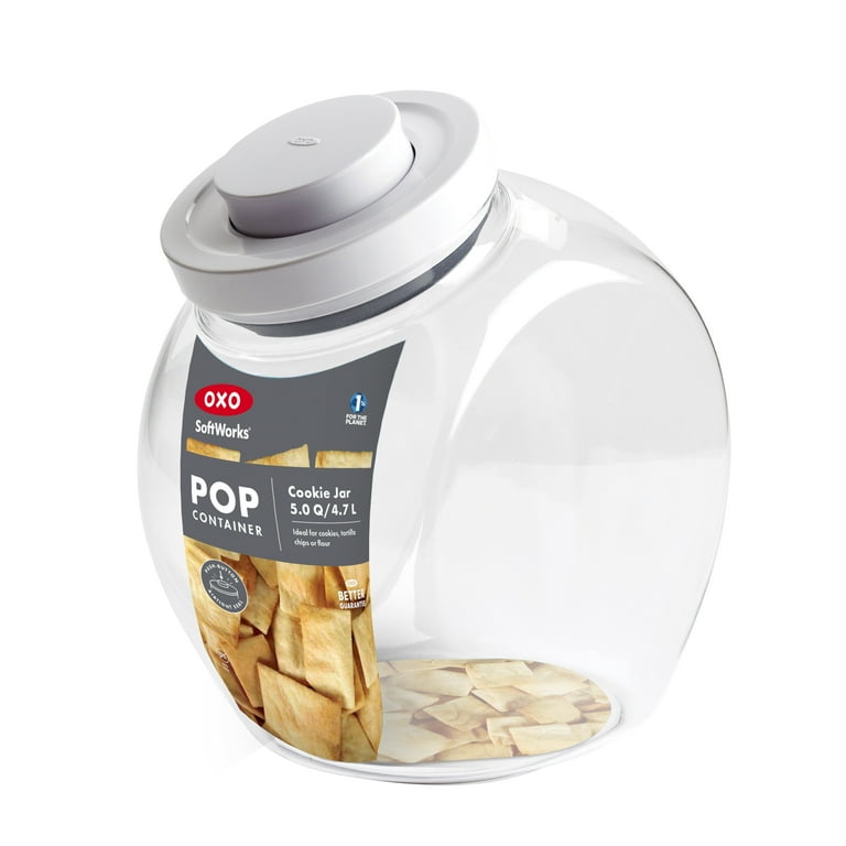 OXO, Softworks POP Large Snack Jar, 5 Qt, Airtight Seal - Walmart.com