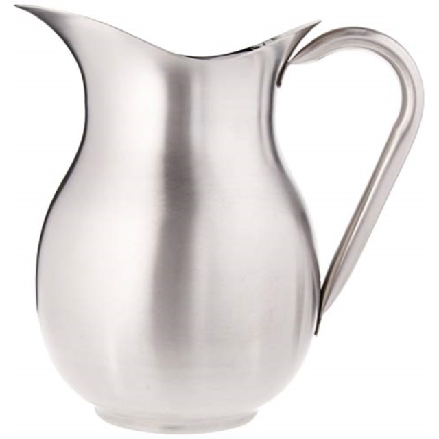 vollrath 465312 3quart bellshaped water pitcher, stainless steel