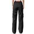 thumbnail image 4 of Ozmmyan Women's Cargo Pants High Waisted Baggy Cargo Jeans Straight Leg Y2K Streetwear Trousers for Women, 4 of 8