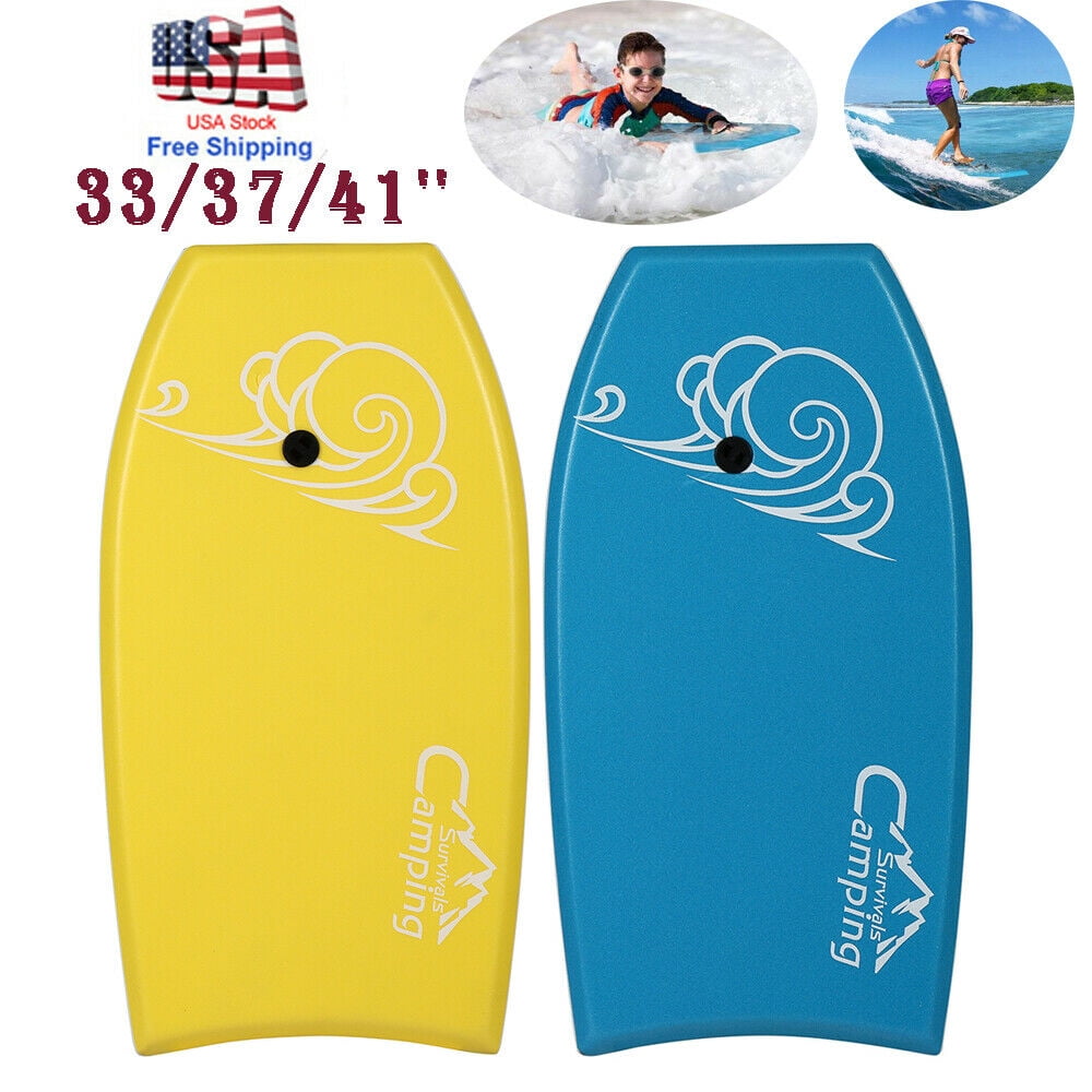 33"/37"/41" Lightweight Super Bodyboard Surfing W/Leash EPS Core Boarding Green 