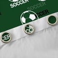 thumbnail image 4 of Feelyou Green Soccer Print Blackout Curtains Set of 2 (52x84 Each) for Kid, Cartoon Football Lover Window Curtains, Eat Sleep Sport Curtains and Drapes, Window Curtains Bedroom Decor, 4 of 6