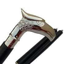 Antique Eagle Twist Walking Cane Wooden Walking Stick Silver Black Brass Gift for Unisex