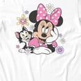 thumbnail image 3 of Disney Minnie Mouse Women's Cat Flowers T-Shirt (Bright White, S-XXL), 3 of 4