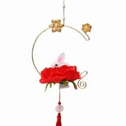 2pcs Bunny Floral DIY Wooden Hanging Lantern, White, 18cm Dia., Festive & Celebratory Occasion, Social & Cultural Events