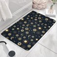 thumbnail image 3 of Dark Blue Sun Moon Star Pattern Flannel Non Slip Door Rugs,Washable Door Mats Indoor,Decorative Door Mats,Dirt-Resistant and Absorbent Doormat for Entrance,Bedroom,Kitchen,Bathroom,31.5x17in(80x43cm), 3 of 4