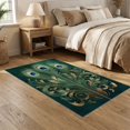 thumbnail image 2 of ODIKA Bathroom Classical Plume Scroll Vintage Watercolor Border Ornamental Easy Care Kids Safe for Small Living Room, Playroom, Bedroom, 2 of 7