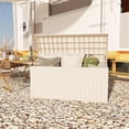 thumbnail image 4 of CRO Decor 260 Gallon Light Coffee Color Outdoor Waterproof Storag Box for Yard, 4 of 9