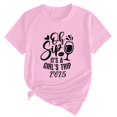 thumbnail image 5 of Tittly T Shirts for Women Spring Tops for Women Girl's Trip 2025 T Shirt Women's Fashion Round Neck Casual Short Sleeves Graphic Tees Tshirts Shirts Pink M, 5 of 5
