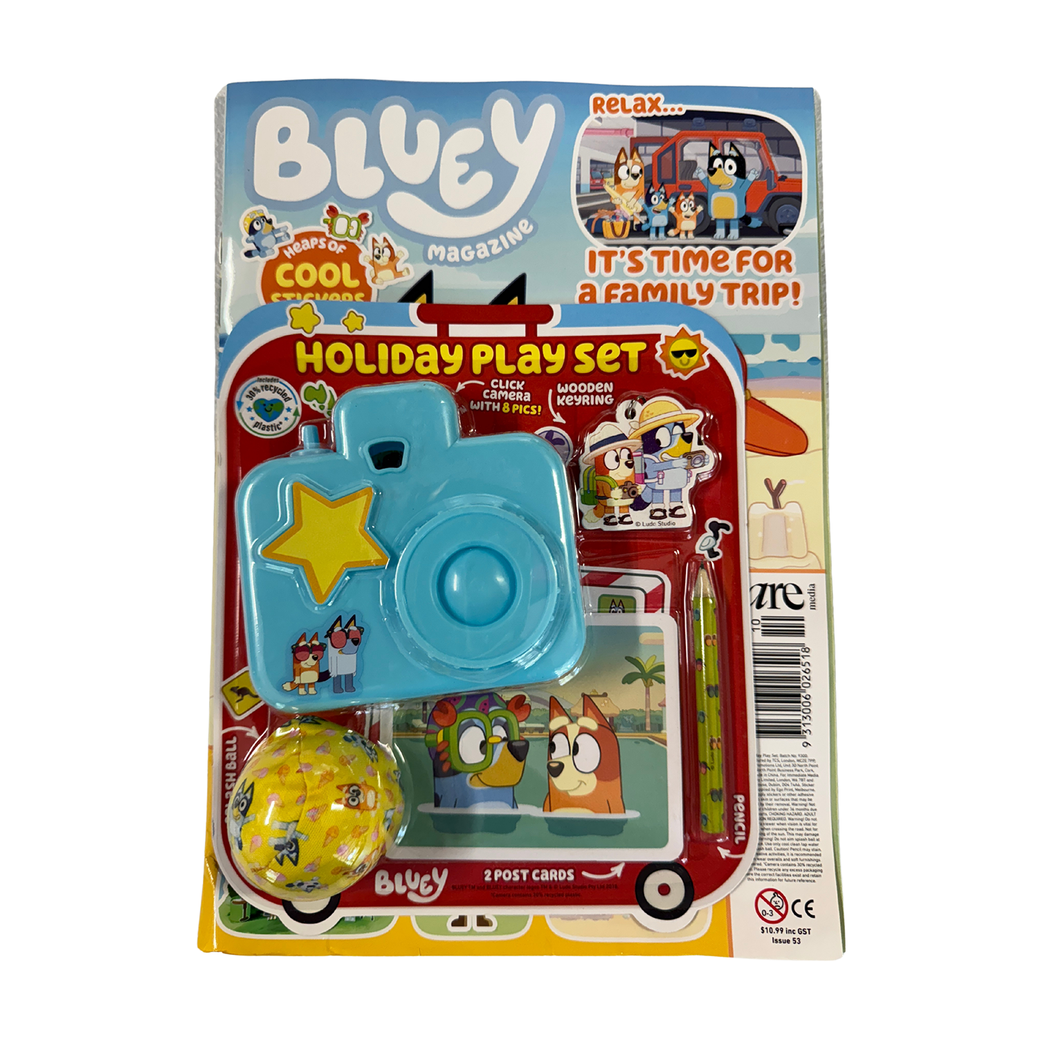 Bluey Magazine 6-Pack Bundle for Kids with Reusable Stickers – Fun Activities & Games – Ages 3+