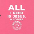 thumbnail image 6 of Wild Bobby All I Need is Jesus & Coffee Inspirational/Christian Women Racerback Tank Top, Hot Pink, Large, 6 of 6