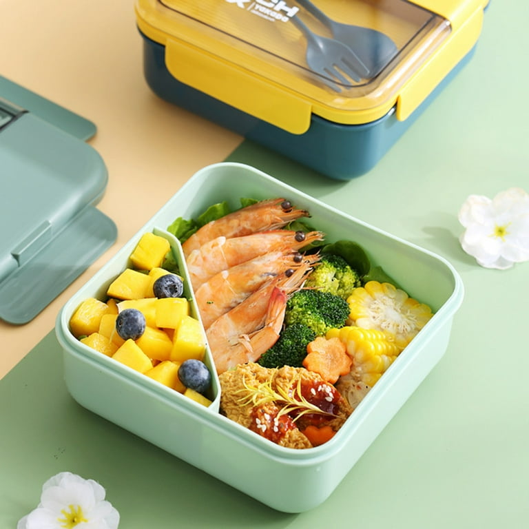 1set Portable Double Layer Microwavable Plastic Bento Box Set, Lunch  Container With Utensils, Sauce Dish And Insulated Bag For Students, Adults  And Travelling