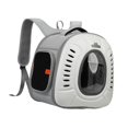 thumbnail image 4 of Mochila transportadora para gatos, bolsa de viaje para mascotas, ventilada, plegable, con correa ajustable, cápsula espacial, mochila para gatos al aire libre. blanco, 4 of 9
