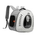 thumbnail image 4 of Mochila transportadora para gatos, correa ajustable para perros y gatos, ideal para senderismo, acampada al aire libre y gatitos. blanco, 4 of 9