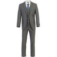 thumbnail image 2 of Men's Three Piece Premium Modern Fit Two Button Suit Gray, 2 of 7