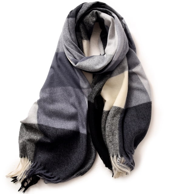 Bufanda para mujer – Bufandas de otoño invierno para mujer, chal largo, bufanda de cachemira suave y cálida, bufandas para mujer ligeras(Nuevo gris)(180 * 65cm)