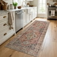 thumbnail image 4 of Lahome Washable Runners Area Rug for Hallways, Ultra Soft 2'x6' Runner Rug，Non-Slip Vintage Oriental Medallion Long Carpet for Kitchen Bedroom Laundry Bathroom,Terracotta, 4 of 10
