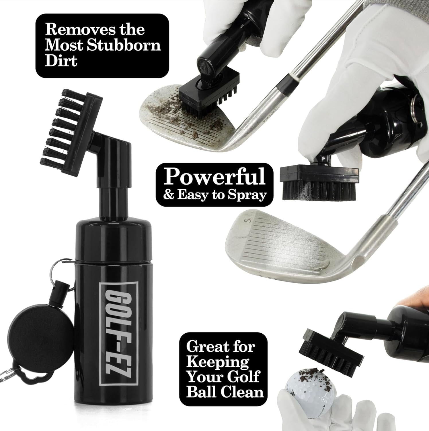 Golf Essentials Kit | Must Have Golf Accessories - Golf Water Brush, Golf Towel, Golf Club Brush, Golf Ball Marker, Divot Repair Tool, Golf Ball & Golf Tee Holder, Golf Gifts for Men & Women