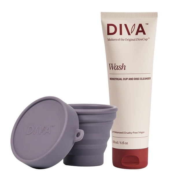 Kit DIVA Wash y vaso agitador limpiador a base de plantas