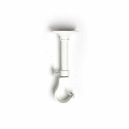 Roomdividersnow Adjustable Ceiling Mounted Curtain Rod Support Brackets White 1 Set Of 2