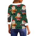 thumbnail image 5 of LEBONYARD Women's Trendy Round Neck Chic Plush Collar Cuff Christmas Printed Long Sleeve Loose Fitting Casual Warm Regular Pullover Sweatshirts, 5 of 5