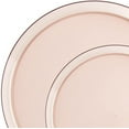 thumbnail image 2 of 10 inch Transparent Rose Plastic Dinner Plates – Disposable, Elegant, Durable, Versatile Plates for Everyday Use, Parties, and Special Occasions – BPA-Free, Easy to Clean, and Stylish Tableware (30), 2 of 3