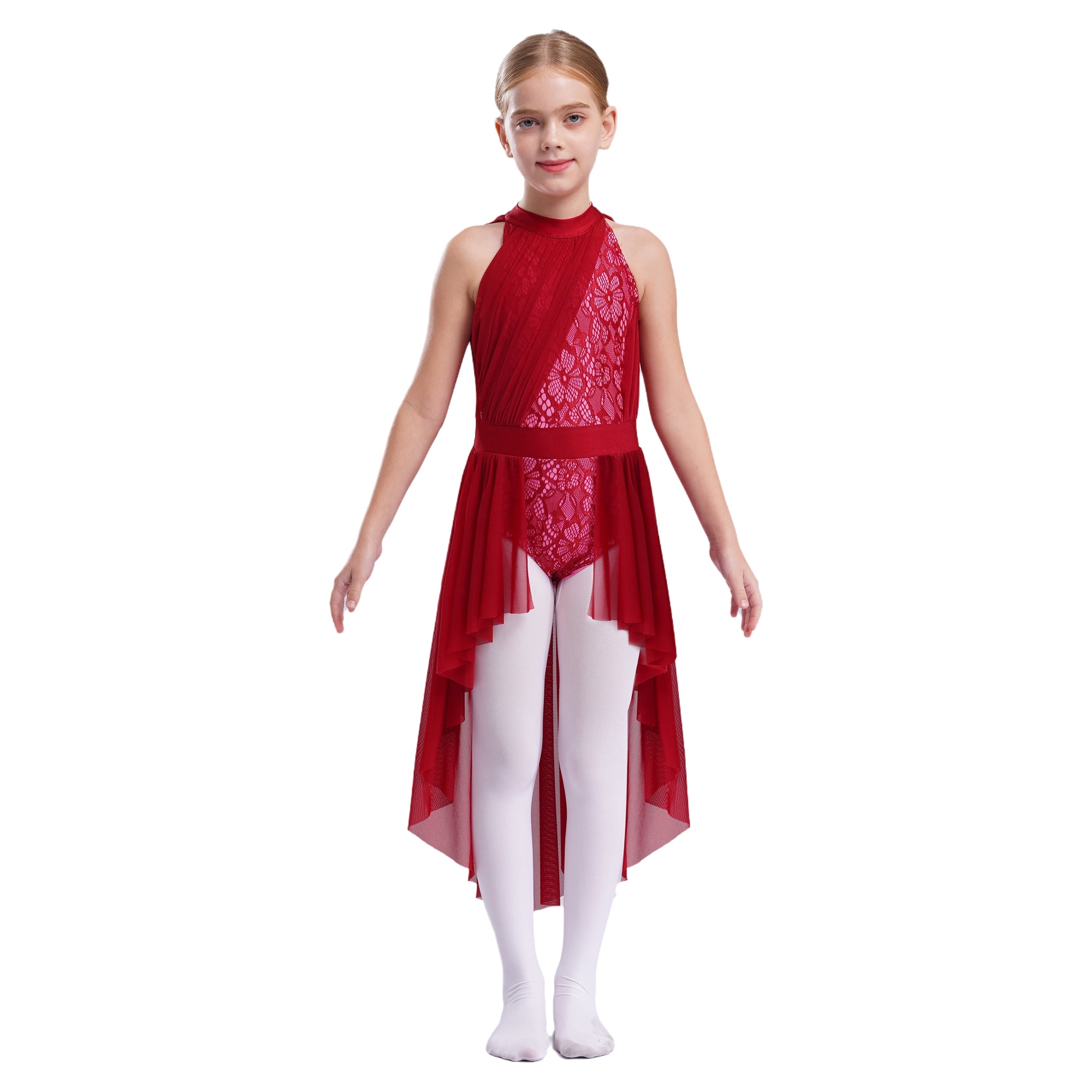 iefiel Lyrical Dance Dress for Girls Ballet Contemporary Dancing