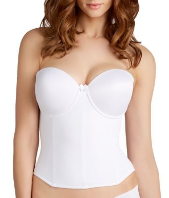 strapless low back corset