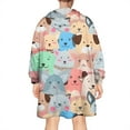 thumbnail image 2 of Wearable Oversized Blanket,Cartoon Dog Wearable Blanket Hoodie for Adults,Cozy Hooded Blankets with Super Pockets,Super Warm Fuzzy Pullover for Women & Men, 2 of 6