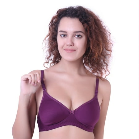 

Women s Feather Foam Light Padded T-Shirt Bra Comfortable Push Lingerie B C and D Cup Bra