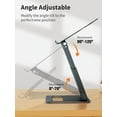 thumbnail image 4 of Laptop Stand for Desk Adjustable Height, Telescopic Computer Stand with Pull Out Design Ergonomic Laptop Riser Fits All Laptops 10-17"-Gray, 4 of 9