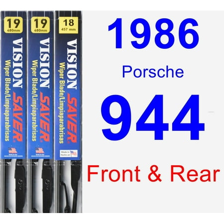 - 1986 Porsche 944 Wiper Blade Set/Kit (Front & Rear) (3 Blades) - Vision Saver