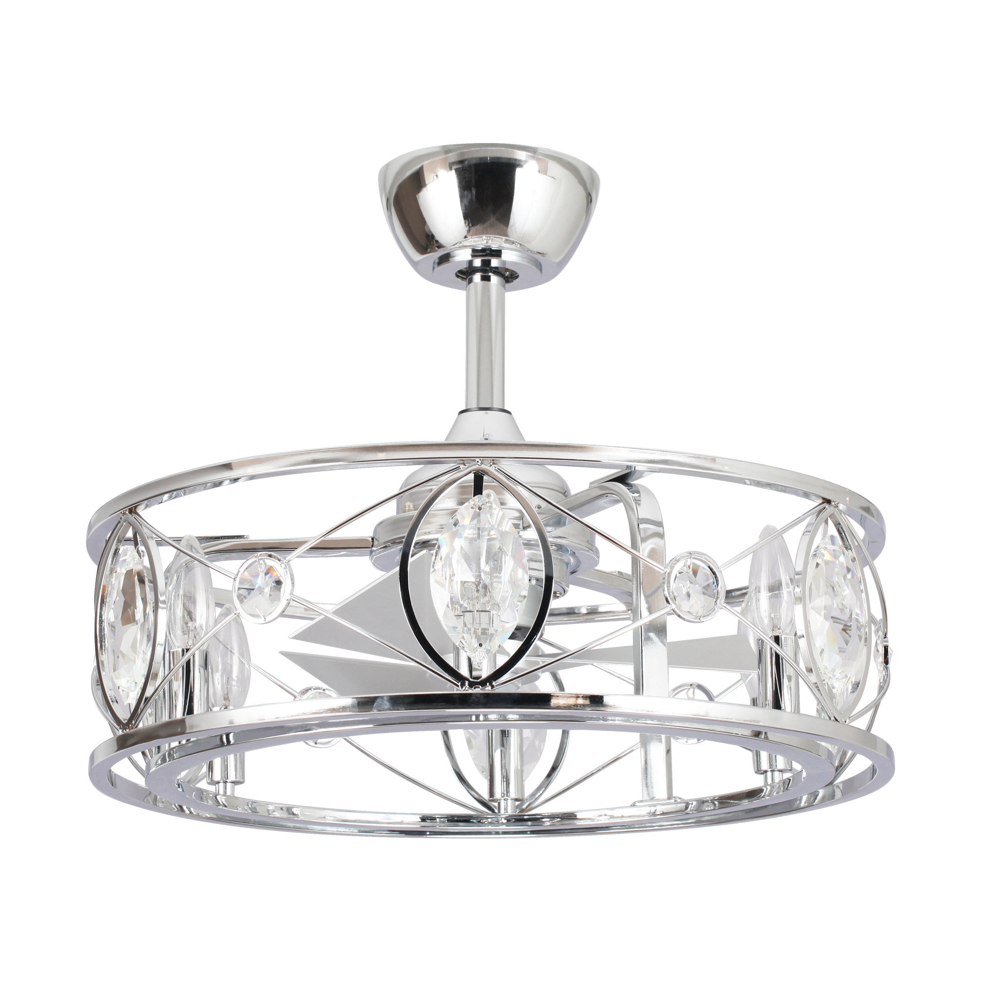 Parrot Uncle Ceiling Fan with Lights and Remote 22 inch Crystal