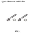 thumbnail image 4 of Redempat 2pcs Drum Set Screws Threaded Drums Mounting Screw Percussion Instrument Part As shown 50mm 1Set, 4 of 6