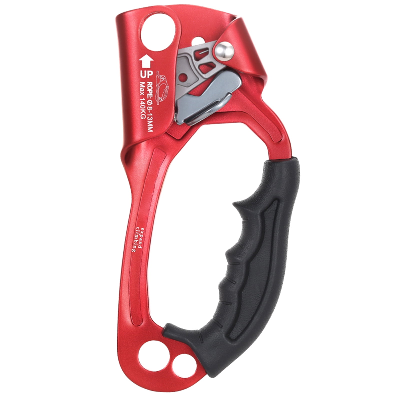 Ascender 8-12mm Rope Climbing Hand Ascender Aluminum Alloy Rock Climbing Handheld Ascender for Aloft Working Caving