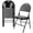 Gray, variant on Elama 4 Piece Metal Folding Dinner Chair with Padded Seats and Top Handle in Gray