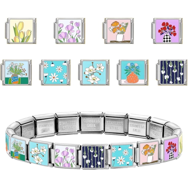 shiyou-Italian Charms Bracelet Sets with 1Pcs Starter Brascelet