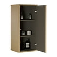 thumbnail image 3 of Bathroom Storage Cabinet CC0414S306 Natural Oak Bathroom Floating Side Cabinet, Wall-mounted Storage Cabinet for Small Spaces, Pre-assembled,Bathroom Wall Storage, 3 of 6