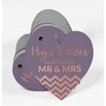 thumbnail image 3 of Inkdotpot Real Rose Gold Foil Hugs & Kisses From The Wedding Tag Favor Hang Paper Tag 100 Pieces, 3 of 6
