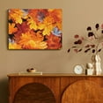 thumbnail image 4 of Fenyluxe Colorful Leaves Canvas Wall Art Print Ready To Hang Home Decorations 16x12in, 4 of 6