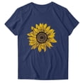 thumbnail image 4 of Gamivast Classic Botanical Sunflower for Women T Shirt Vintage Floral Nature Graphic Short Sleeve Crewneck Casual Fit Spring Summer Holiday Everyday Shirts Tops, 4 of 4