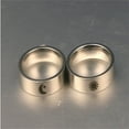 thumbnail image 4 of Handmade Titanium Steel Couple Rings for Men and Women, Sun and Moon Pattern, Affordable Luxury Style, Matching Promise Rings, 4 of 7