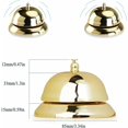 thumbnail image 5 of Metal Table Bell Table Bell Round Service Bell Counter Bell Call Bell ,8.5cm Diameter,Metal Service Bell for Kitchen,Restaurant,Bar,1 PCS Set（Golden）, kueat, 5 of 5