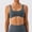 Dark Blue, variant on Women's Seamless Sports Bra with Wide Straps - Nylon Athletic Top for Yoga, Running, Gym Workouts, Fitness Training Black S