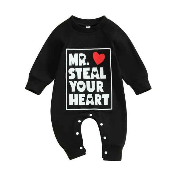 Landzoo Baby Boys Valentine's Day Long Sleeve Romper Jumpsuit Clothes Breathable Cute Baby Bodysuits 12-18 Months