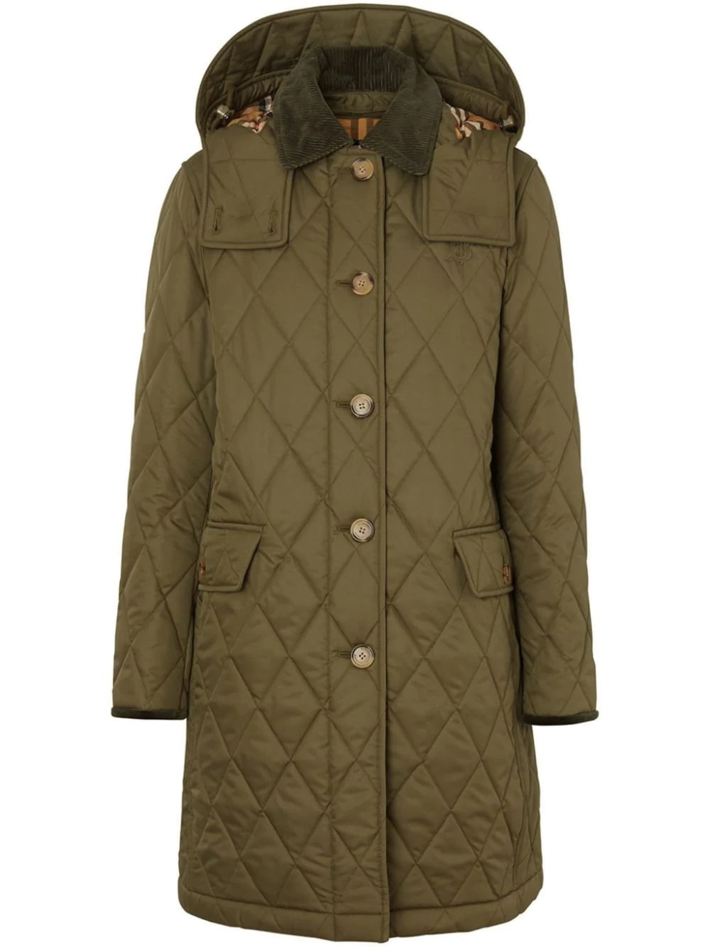 burberry detachable hood diamond quilted coat