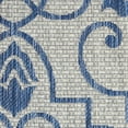 thumbnail image 5 of Nourison Garden Party Indoor/Outdoor Transitional Damask Ivory/Blue 6' x 9' Area Rug, (6' x 9'), 5 of 10