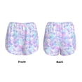 thumbnail image 6 of Goofa Rainbow Scales Printed Women 2 in 1 Running Shorts,Quick Dry Athletic Workout Shorts,High Waisted Athletic Shorts with Liner Pockets-Small, 6 of 9