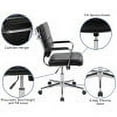 thumbnail image 6 of Flash Furniture Hansel Mid-Back Black LeatherSoft Contemporary Panel Executive Swivel Office Chair, 6 of 15