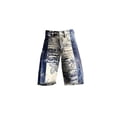 thumbnail image 4 of Stephy Flare Denim Shorts for Women Wide Leg Denim Shorts Woman Vintage Floral Print High Waisted Straight Stretch Pants with Pockets, Gray, S, 4 of 4